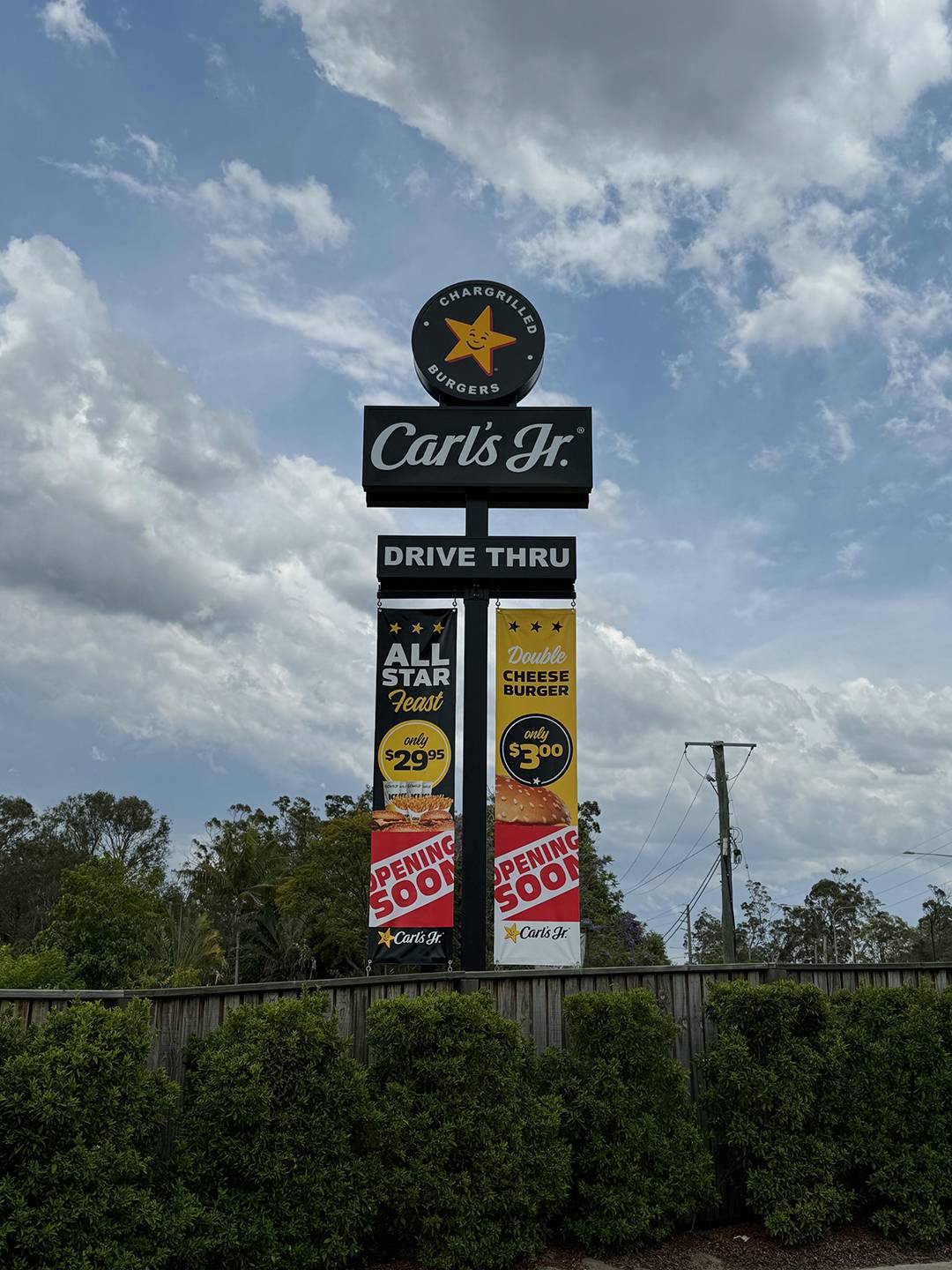Carl's Jr Pylon Signage