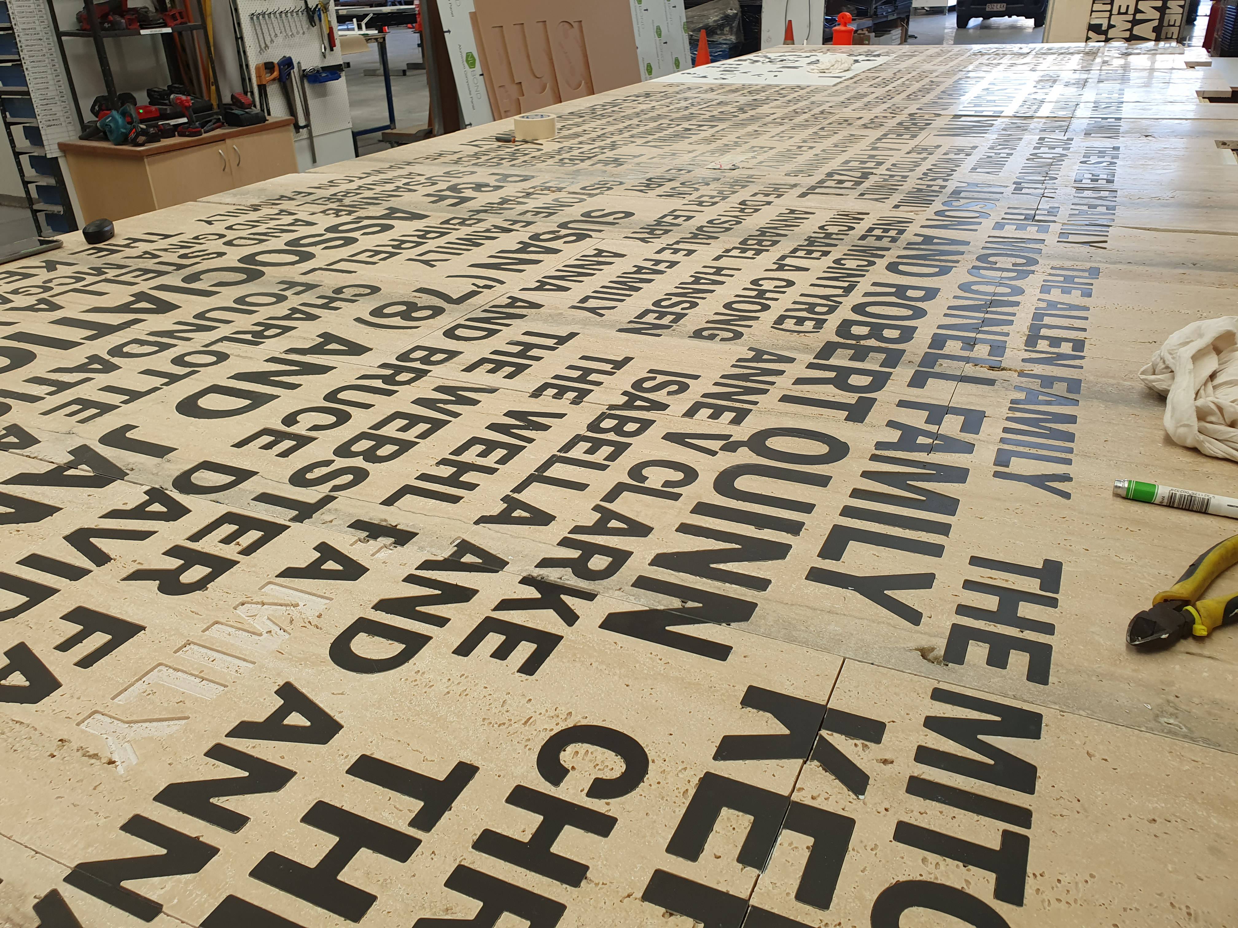 cnc routed donor wall