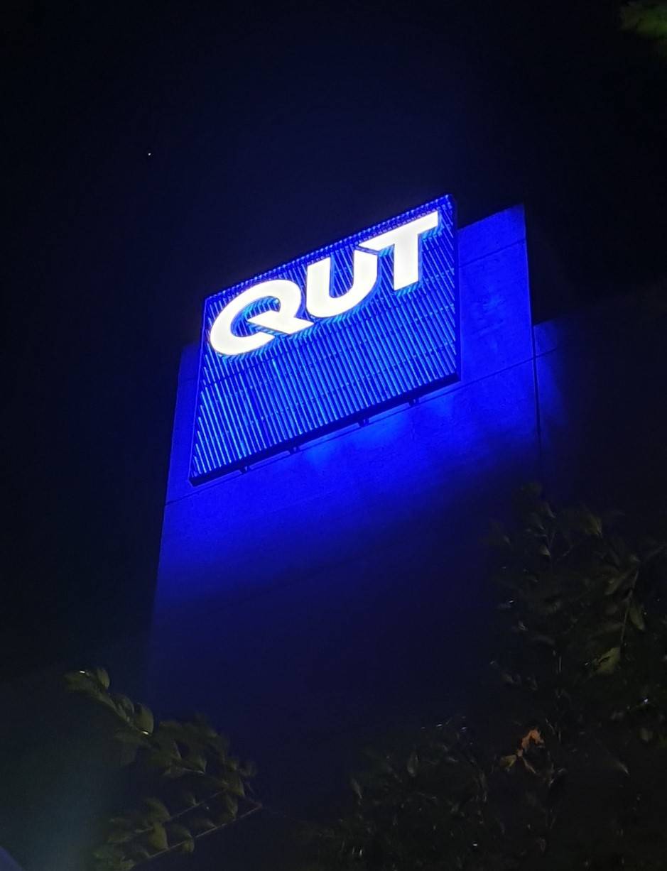 QUT Illuminated Sign