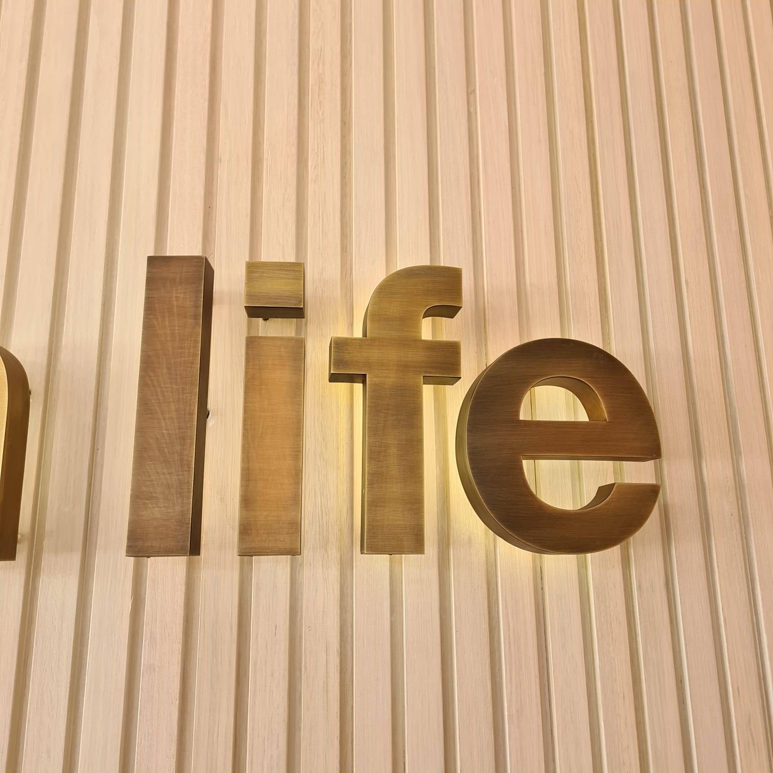 Reece Illuminated Bathroom Life Lettering